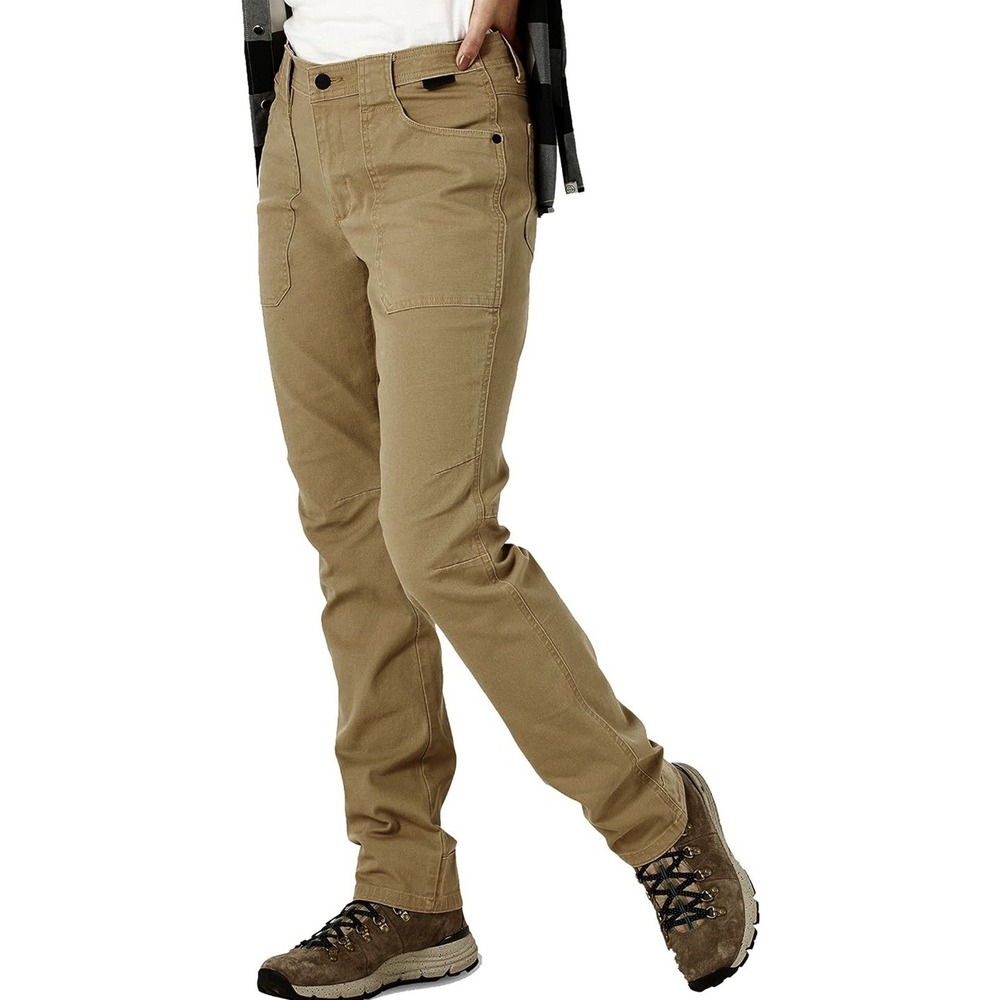 ATG by Wrangler Pant‎ Women's 16 S Tan Sierra Slim Mid Rise Canvas UV Hiking New